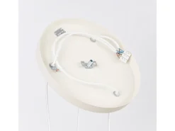 Candeeiro suspenso Estria loft, aço/alumínio - 3 lichtbronnen - L.30 x H.120 cm - bege