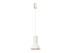 Candeeiro suspenso Estria loft, aço/alumínio - 1 lichtbronnen - L.14 x H.120 cm - bege