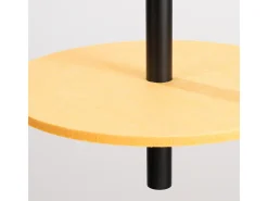 Candeeiro suspenso Feltro moderno, feltro/aço - 1 lichtbronnen - L.30 x H.126 cm - amarelo/preto