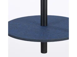 Candeeiro suspenso Feltro moderno, feltro/aço - 1 lichtbronnen - L.30 x H.126 cm - azul marinho/preto