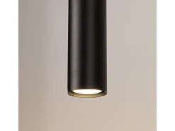 Candeeiro suspenso Lagos moderno, aço - 2 lichtbronnen - L.15 x H.118 cm - preto