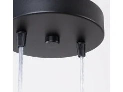 Candeeiro suspenso Lagos moderno, aço - 2 lichtbronnen - L.15 x H.118 cm - preto
