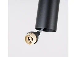 Candeeiro suspenso Lagos moderno, aço - 2 lichtbronnen - L.15 x H.118 cm - preto