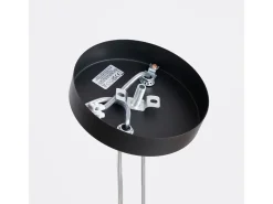 Candeeiro suspenso Lagos moderno, aço - 2 lichtbronnen - L.15 x H.118 cm - preto