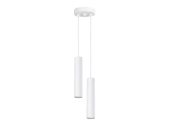 Candeeiro suspenso Lagos moderno, aço - 2 lichtbronnen - L.15 x H.118 cm - branco