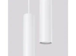 Candeeiro suspenso Lagos moderno, aço - 2 lichtbronnen - L.15 x H.118 cm - branco