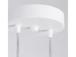 Candeeiro suspenso Lagos moderno, aço - 2 lichtbronnen - L.15 x H.118 cm - branco