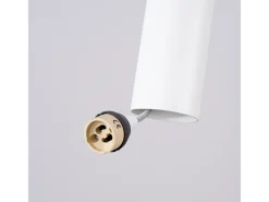 Candeeiro suspenso Lagos moderno, aço - 2 lichtbronnen - L.15 x H.118 cm - branco