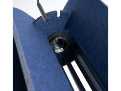 Candeeiro suspenso Mula moderno, feltro/aço - 1 lichtbronnen - L.27 x H.165 cm - azul marinho/preto