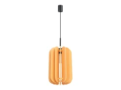 Candeeiro suspenso Mula moderno, feltro/aço - 1 lichtbronnen - L.27 x H.165 cm - amarelo/preto
