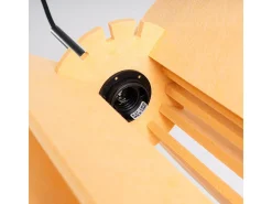 Candeeiro suspenso Mula moderno, feltro/aço - 1 lichtbronnen - L.27 x H.165 cm - amarelo/preto
