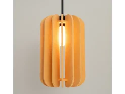 Candeeiro suspenso Mula moderno, feltro/aço - 1 lichtbronnen - L.27 x H.165 cm - amarelo/preto