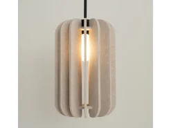 Candeeiro suspenso Mula moderno, feltro/aço - 1 lichtbronnen - L.27 x H.165 cm - bege/preto