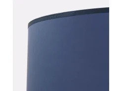 Candeeiro suspenso Nevia minimalista, PVC - 1 lichtbronnen - L.40 x H.137 cm - azul marinho/preto