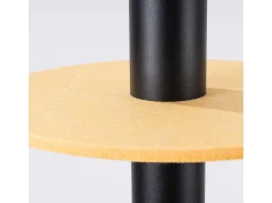Candeeiro suspenso Pelta moderno, feltro/aço - 1 lichtbronnen - L.30 x H.126 cm - amarelo/preto