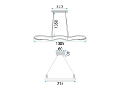 Candeeiro Suspenso Toolight LHJ026-CP Black