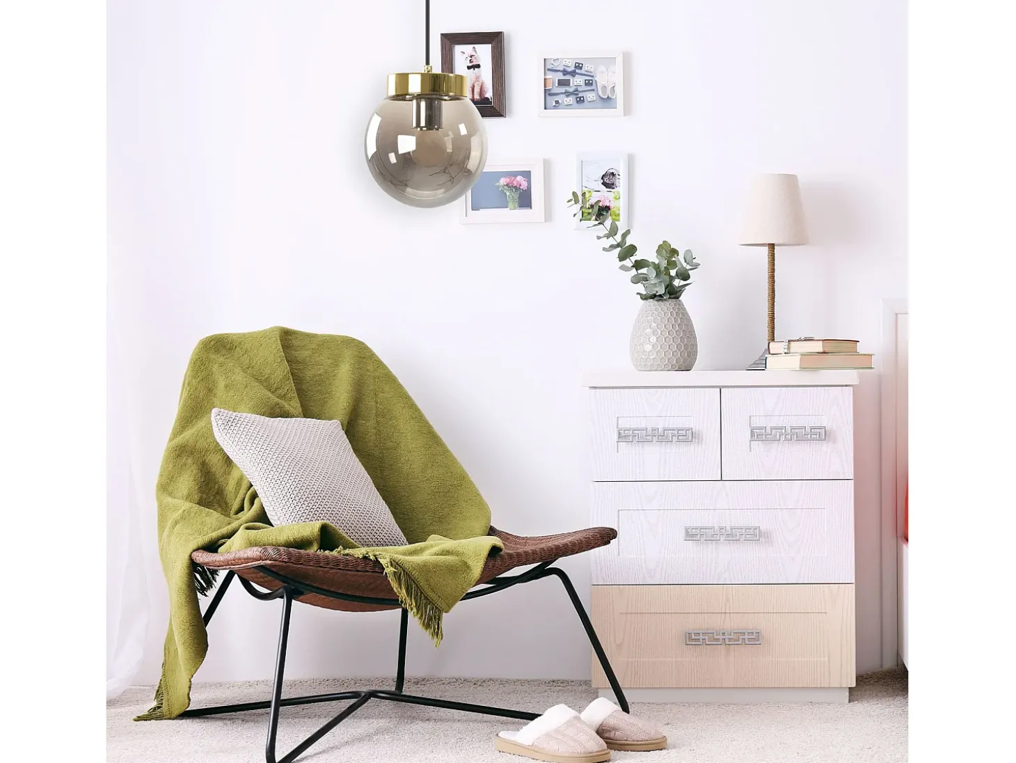 Candeeiro Suspenso Toolight App1151-1Cp Gold Grey