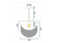 Candeeiro Suspenso Toolight App968 Black