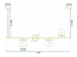 Candeeiro Suspenso Toolight App1665-4Cp Gold