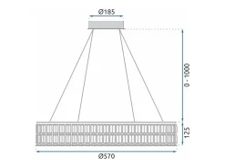 Candeeiro Suspenso Toolight LED APP1568-CP Gold