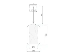 Candeeiro Suspenso Toolight App909-1Cp Marble 18Cm Transparent