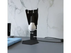Candeeiros De Mesa Arby Industrial, Aço - 1 Lichtbronnen - L.15 X H.31 Cm - Preto