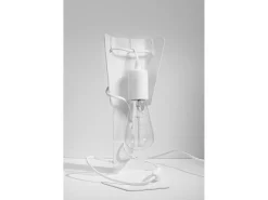 Candeeiros De Mesa Arby Industrial, Aço - 1 Lichtbronnen - L.15 X H.31 Cm - Branco