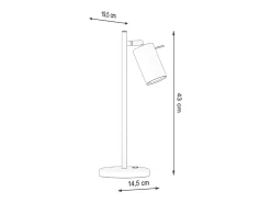 Candeeiros de mesa Briix moderno, aço - 1 fontes de luz 3000K - L.14.5 x H.43 cm - branco
