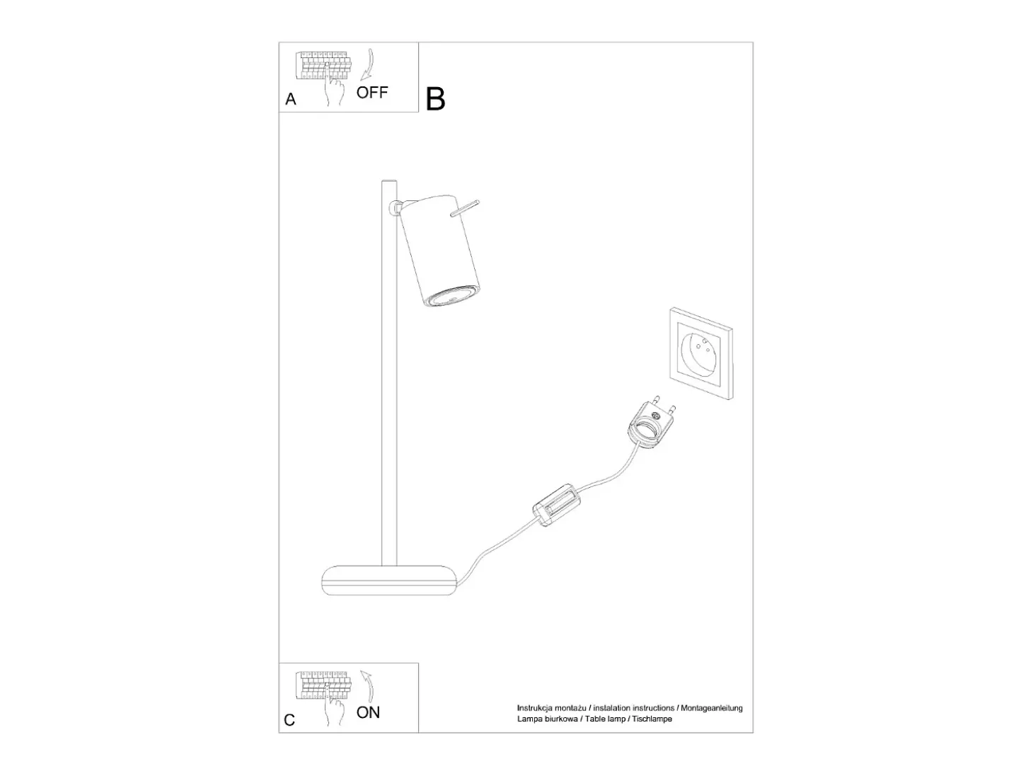Candeeiros de mesa Briix moderno, aço - 1 fontes de luz 3000K - L.14.5 x H.43 cm - branco