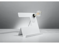 Candeeiros De Mesa Incline Industrial, Aço - 1 Lichtbronnen - L.25 X H.24 Cm - Branco