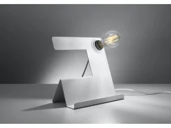Candeeiros De Mesa Incline Industrial, Aço - 1 Lichtbronnen - L.25 X H.24 Cm - Branco