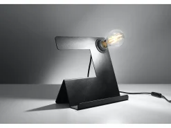 Candeeiros De Mesa Incline Industrial, Aço - 1 Lichtbronnen - L.25 X H.24 Cm - Preto