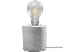Candeeiros de mesa Nalvado industrial, concreto - 1 fontes de luz 3000K - L.10 x H.10 cm - cinza