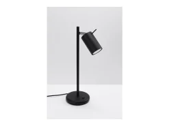 Candeeiros De Mesa Ring Moderno, Aço - 1 Lichtbronnen - L.14.5 X H.43 Cm - Preto