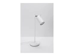 Candeeiros De Mesa Ring Moderno, Aço - 1 Lichtbronnen - L.14.5 X H.43 Cm - Branco