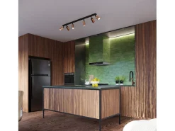 Candeeiros De Mesa Winx Moderno, Aço - 1 Lichtbronnen - L.13 X H.44 Cm - Preto/Cobre