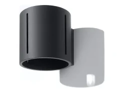 Candeeiros de parede Brich moderno, alumínio - 1 fontes de luz 3000K - L.10 x H.10 cm - preto