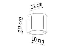 Candeeiros de parede Brich moderno, alumínio - 1 fontes de luz 3000K - L.10 x H.10 cm - preto
