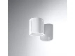 Candeeiros de parede Brich moderno, alumínio - 1 fontes de luz 3000K - L.10 x H.10 cm - branco