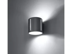 Candeeiros de parede Brich moderno, alumínio - 1 fontes de luz 4000K - L.10 x H.10 cm - cinza