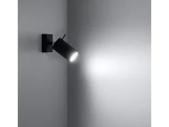 Candeeiros de parede Briix moderno, aço - 1 fontes de luz 4000K - L.8 x H.16 cm - preto