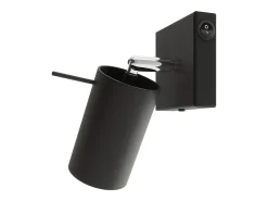 Candeeiros de parede Briix moderno, aço - 1 fontes de luz 4000K - L.8 x H.16 cm - preto