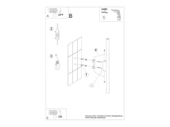 Candeeiros de parede Brill moderno, aço - 2 fontes de luz 4000K - L.2.5 x H.50 cm - branco