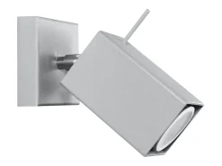 Candeeiros de parede Briow moderno, aço - 1 fontes de luz 4000K - L.8 x H.8 cm - cinza