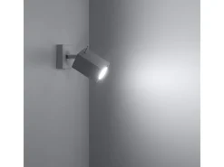 Candeeiros de parede Briow moderno, aço - 1 fontes de luz 4000K - L.8 x H.8 cm - branco