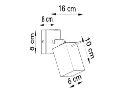 Candeeiros de parede Briow moderno, aço - 1 fontes de luz 4000K - L.8 x H.8 cm - branco