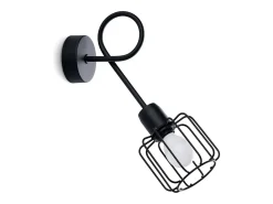 Candeeiros de parede Celubi moderno, aço - 1 fontes de luz 3000K - L.15 x H.30 cm - preto