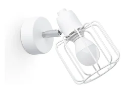 Candeeiros de parede Celubi moderno, aço - 1 fontes de luz 3000K - L.14 x H.18 cm - branco