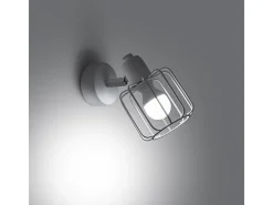 Candeeiros de parede Celubi moderno, aço - 1 fontes de luz 4000K - L.14 x H.18 cm - branco