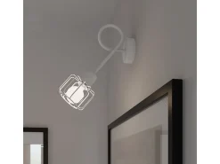 Candeeiros de parede Celubi moderno, aço - 1 fontes de luz 4000K - L.14 x H.18 cm - branco